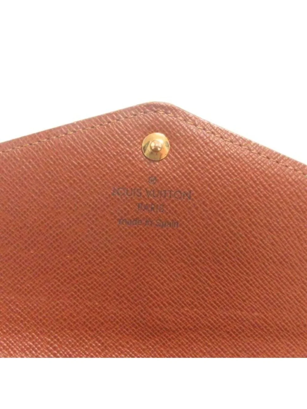 Louis Vuitton Portefeuille Sarah Wallet Monogram Coin Purse Leather Brown
